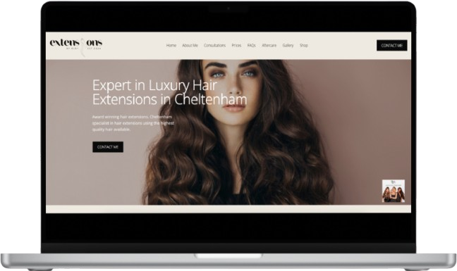 An image showing Extension's By Ruby's Website - a website created by inwebdesign